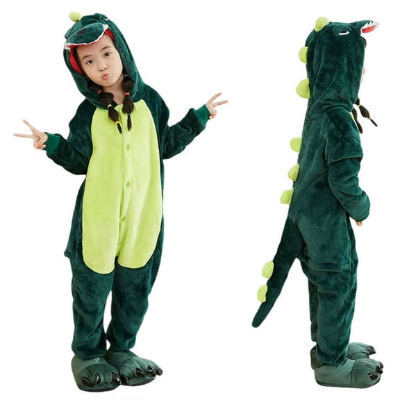 Unisex Jumpsuit Cosplay Cartoon Halloween Children Pajamas Sleepwear Soft Kids Flannel