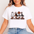 thumbnail image 1 of Unisex “Just a Spooky Goose” T-Shirt, 100% Cotton – Cute Halloween Goose Graphic, Soft Crewneck, Short Sleeve, Gift for Halloween, 1 of 2