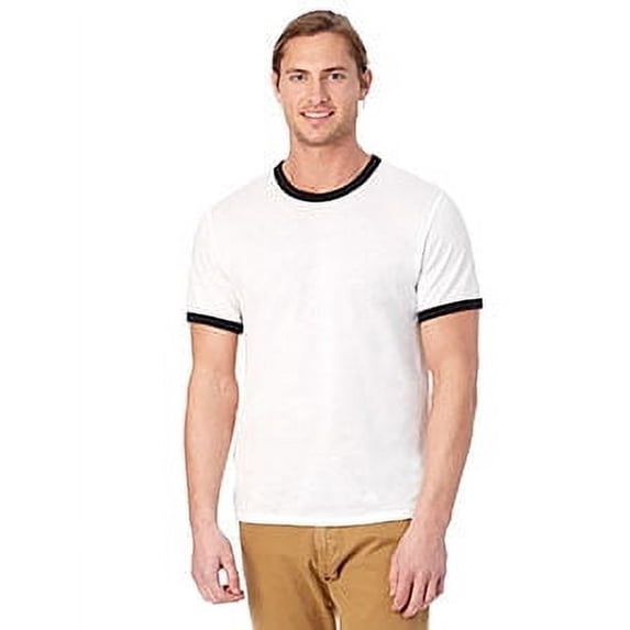 Unisex Keeper Ringer T-Shirt - WHITE/ BLACK - S