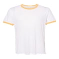 thumbnail image 1 of Unisex Keeper Ringer T-Shirt - WHITE/ MAIZE - S, 1 of 5