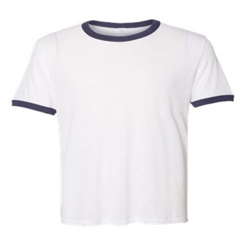 Unisex Keeper Ringer T-Shirt - WHITE/ NAVY - 3XL