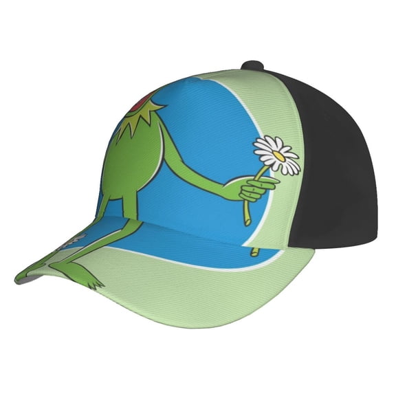 Unisex Kermit The Frog Baseball Cap Adjustable Trucker Hat For Running Sports Hiking Camping