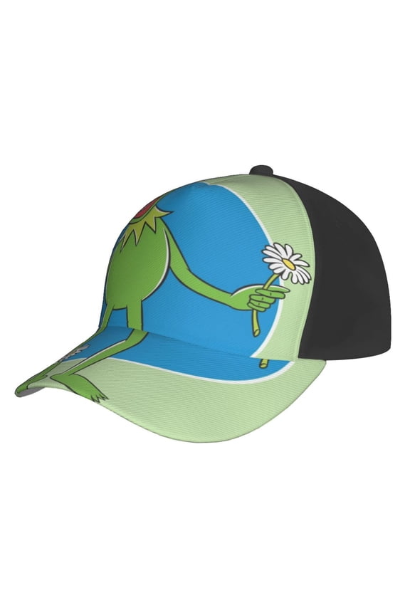 Unisex Kermit The Frog Baseball Cap Adjustable Trucker Hat For Running Sports Hiking Camping
