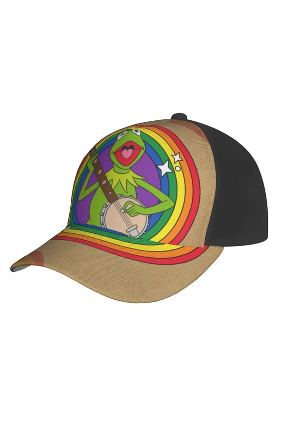 Unisex Kermit The Frog Baseball Cap Adjustable Trucker Hat For Running Sports Hiking Camping