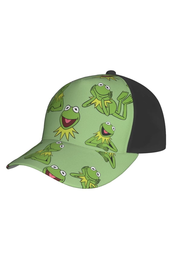 Unisex Kermit The Frog Baseball Cap Adjustable Trucker Hat For Running Sports Hiking Camping