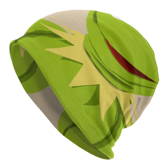 Unisex Kermit The Frog Knitted Hat Warm Slouchy Knit Hat Headwear Skull Hat For Men Women