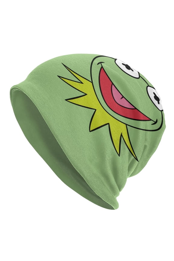 Unisex Kermit The Frog Knitted Hat Warm Slouchy Knit Hat Headwear Skull Hat For Men Women