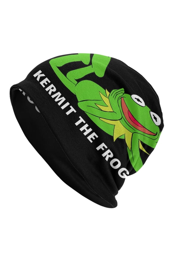 Unisex Kermit The Frog Knitted Hat Warm Slouchy Knit Hat Headwear Skull Hat For Men Women