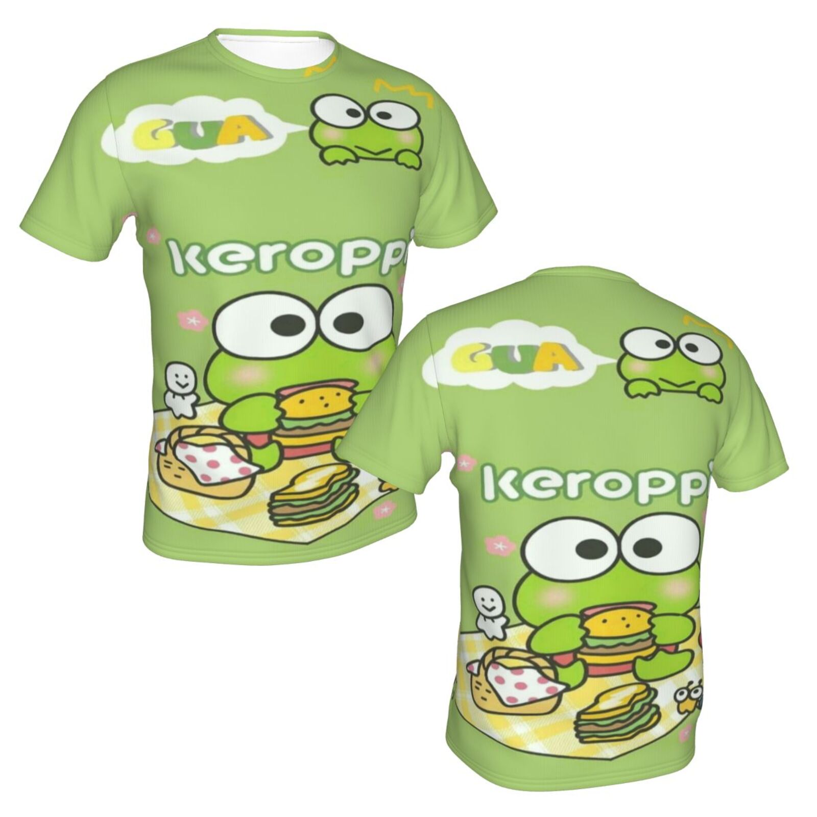 Unisex Keroppi T Shirts 3D Printed Short Sleeve Shirts Casual Graphics Tees For Adult Men Women
