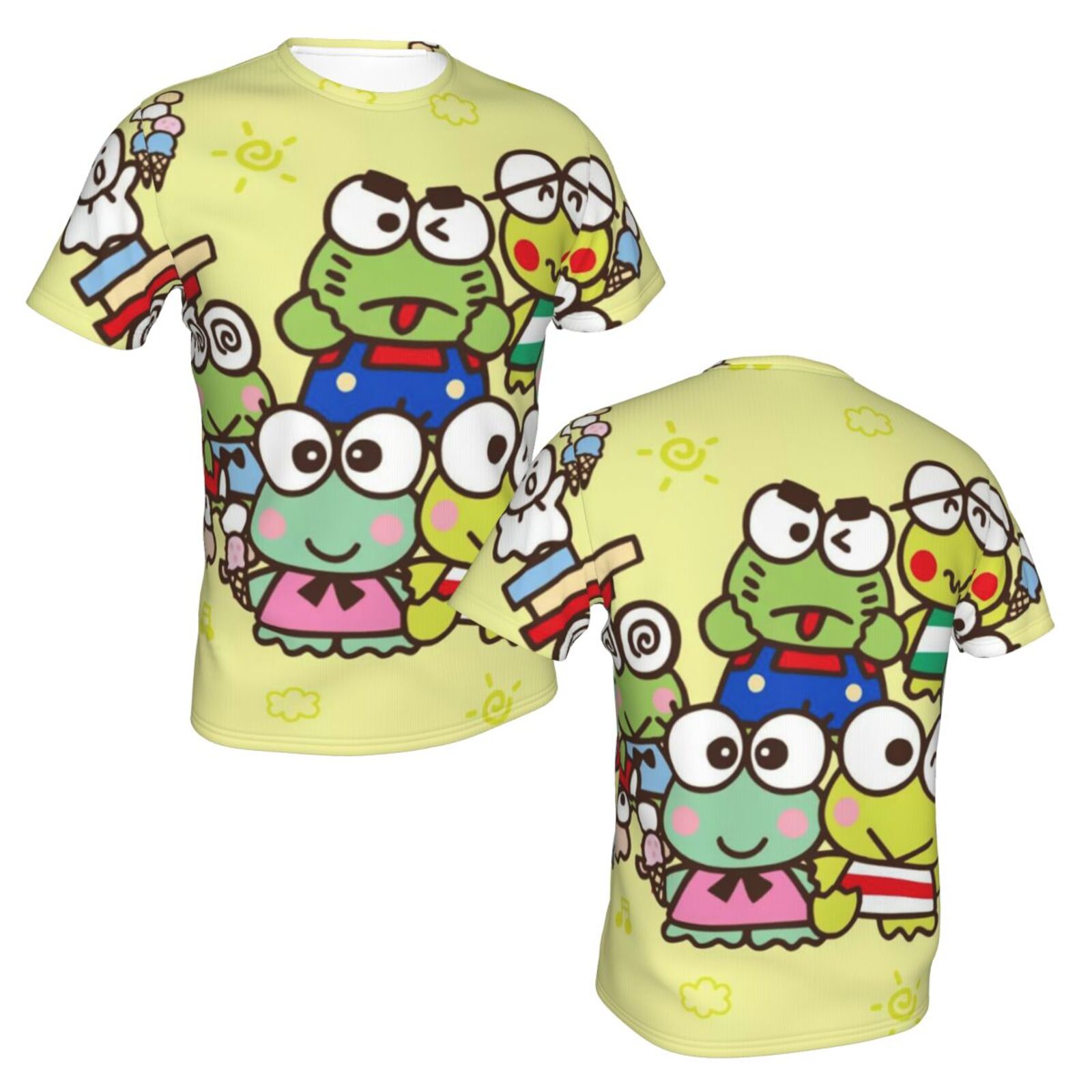 Unisex Keroppi T Shirts 3D Printed Short Sleeve Shirts Casual Graphics Tees For Adult Men Women