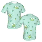 Unisex Keroppi T Shirts 3D Printed Short Sleeve Shirts Casual Graphics Tees For Adult Men Women