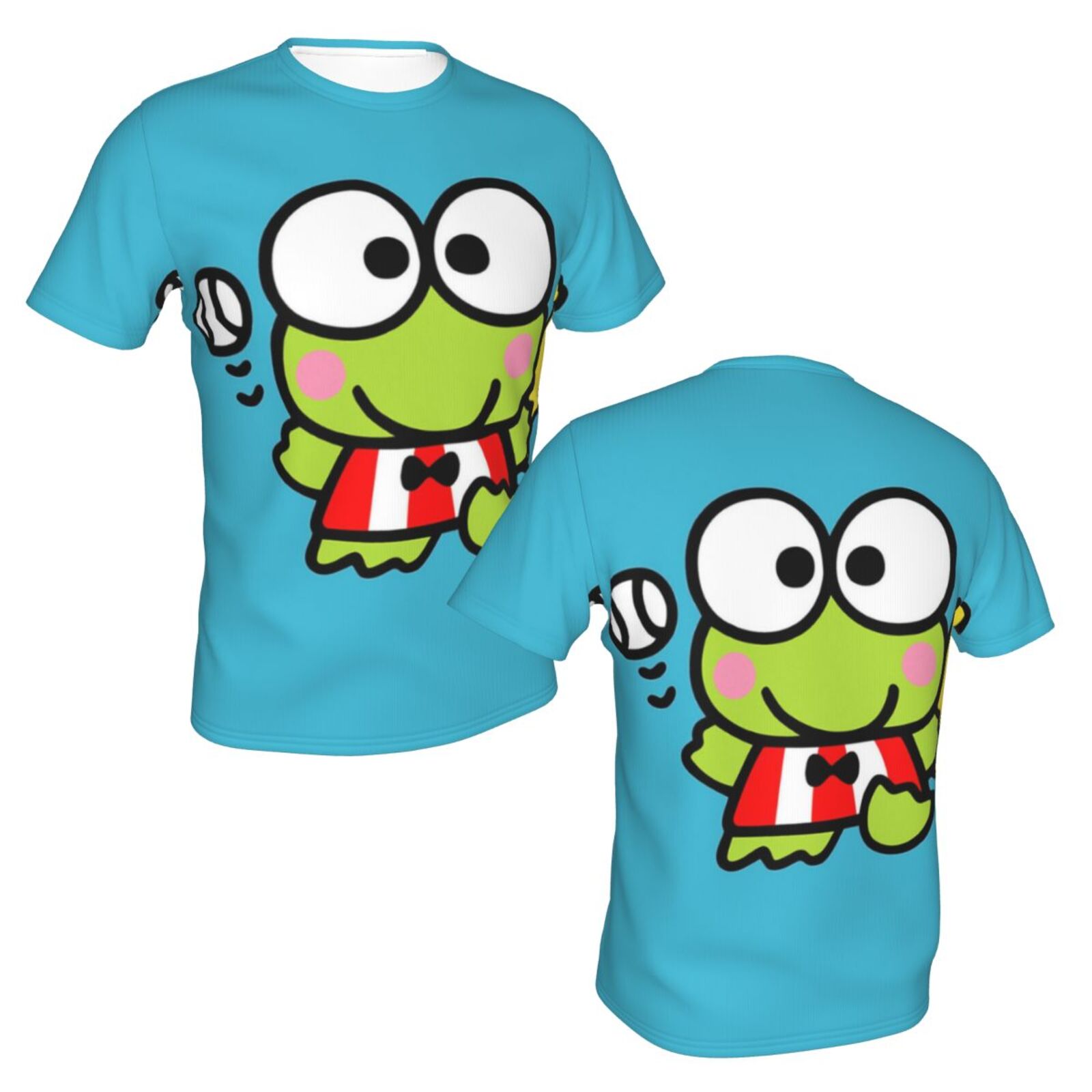 Unisex Keroppi T Shirts 3D Printed Short Sleeve Shirts Casual Graphics Tees For Adult Men Women