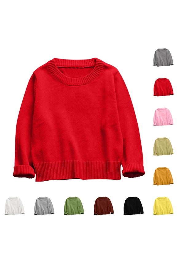 Unisex Kid Thermal Underwear Fashion Girl And Boy Children' Casual Long Sleeved Warm Turtleneck Thickened Over Sweater Red 3 Years