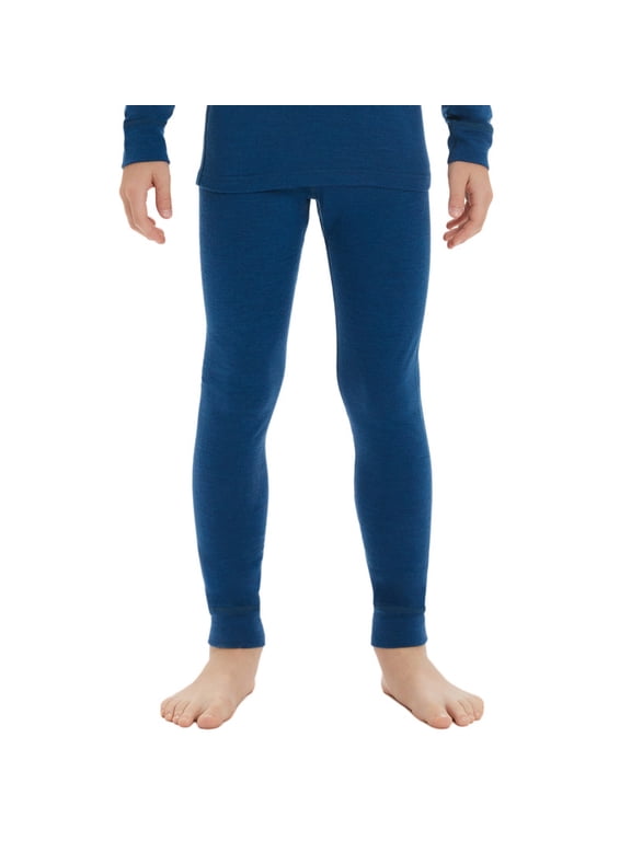 Unisex Kids Merino Wool Base Layer Pants Thermal Underwear Bottoms for Girls & Boys Ski Winter Hiking
