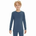 thumbnail image 1 of Unisex Kids 100% Merino Wool Base Layer Top Thermal Underwear Shirt for Girls and Boys, 1 of 7