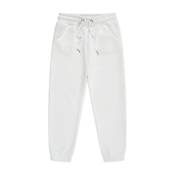 Baggy Sweatpants for Kids Boys Girls Cotton Elastic Waist Joggers Teens Active Jogger Pants Solid Athletic Trousers