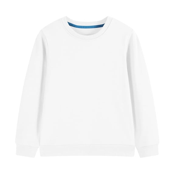 Unisex Kids Crewneck Sweatshirt Toddler Long Sleeve Tops Fall Comfy and Soft Pullovers for Boys and Girls 2-14 Years