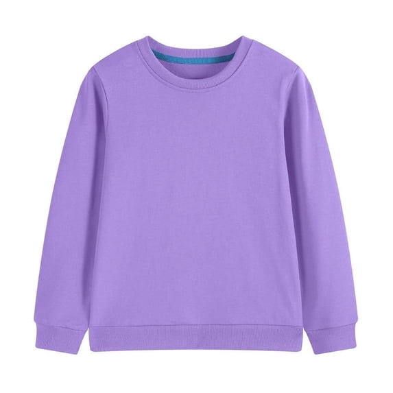 Unisex Kids Crewneck Sweatshirt Toddler Long Sleeve Tops Fall Comfy and Soft Pullovers for Boys and Girls 2-14 Years