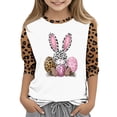 thumbnail image 1 of Unisex Kids Floral Pattern 3/4 Sleeve Tunic Tops Boho Blouses for Girls Dressy Casual Crew Neck Loose Fit Spring Tops Summer Fashion Shirts Lightweight Basic T-Shirts Pink 150, 1 of 4