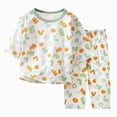 thumbnail image 1 of Unisex Kids Pajamas Set Long Sleeve Cotton Sleepwear Lounge Set 6-12 Months 12-24 Months 2t 3t 4t 5t 6t 7t 8t 9t Children(Green,2-3 Years), 1 of 6