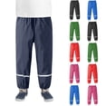 thumbnail image 1 of Unisex Kids Rain Pants - Toddler Waterproof Windproof Mud Proof Over Pants for Girls Boys Navy 110, 1 of 3