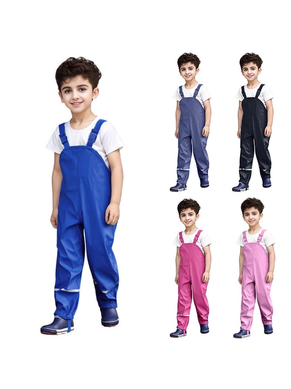 Unisex Kids Rain Pants,Toddler Waterproof and Windproof Rain Trousers Over Pants,Mud Dirty Proof for Girls Boys Mud Proof Splash Pants