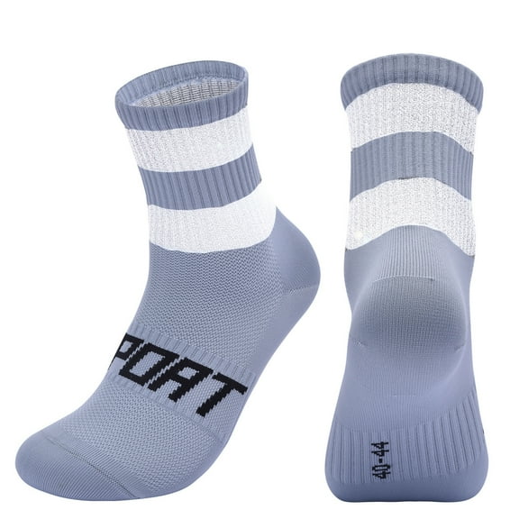 Unisex & Kids Reflective Cycling Socks - Breathable, Wear-Resistant, Suitable for Night Riding/Biking/Running/Fitness, Style J, Size M