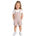 thumbnail image 1 of Unisex Kids Romper with Suspender Shorts for Girls and Boys Cute Playwear Jumpsuit for Everyday Adventures for Summer Light Pink 13Y, 1 of 5