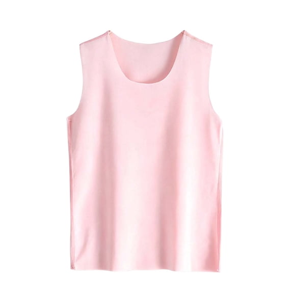 Unisex Kids Seamless Sleeveless Tank Top, Solid Soft Undershirt For Toddler Air‑Condition Home Layering