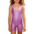 thumbnail image 1 of Unisex Kids Shiny Metallic Unitard, Sleeveless Gymnastics & Dance Leotard Bodysuit for Parties & Events, 1 of 4