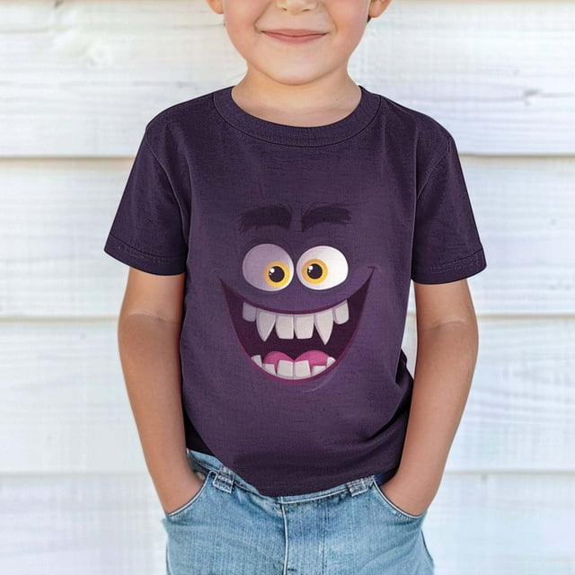 Unisex Kids Short Sleeve T-Shirts Summer Funny Cartoon Graphic Tops Round Neck Tees for Boys Girls