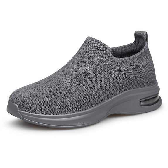 Unisex Kids Sneakers Boys Girls Shoes Slip on Lightweight School Tennis Fitness Sports Shoes Grey Little Kids Size 13