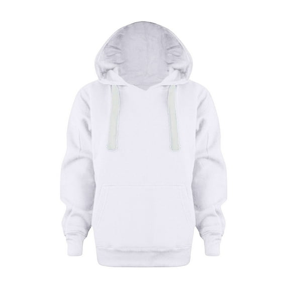 Unisex Kids Soft Brushed Basic Hooded Drawstring Sweatshirt Full Zip up Hoodie for Boys or Girls Size 7 Years-8 Years