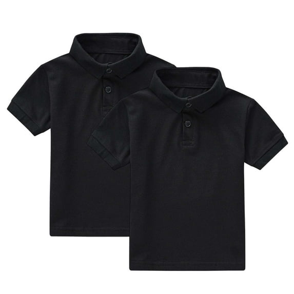 Unisex Kids Solid Color Turn-Down Collar Short Sleeve Collared Shirt Shirt, Cotton Casual Top, Summer School Wear, 1-11 Years