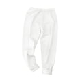 thumbnail image 1 of Unisex Kids Solid Cotton Elastic Waist Winter Pants Toddler Baby Bottoms Active Sweatpants White 5-6 Years, 1 of 3