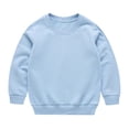 thumbnail image 1 of Unisex Kids Solid Cotton Thin Pullover Sweatshirt T-Shirt Toddler Lightweigh Crewneck Long Sleeve Tshirts Tops, 1 of 4