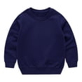 thumbnail image 1 of Unisex Kids Solid Cotton Thin Pullover Sweatshirt T-Shirt Toddler Lightweigh Crewneck Long Sleeve Tshirts Tops, 1 of 4