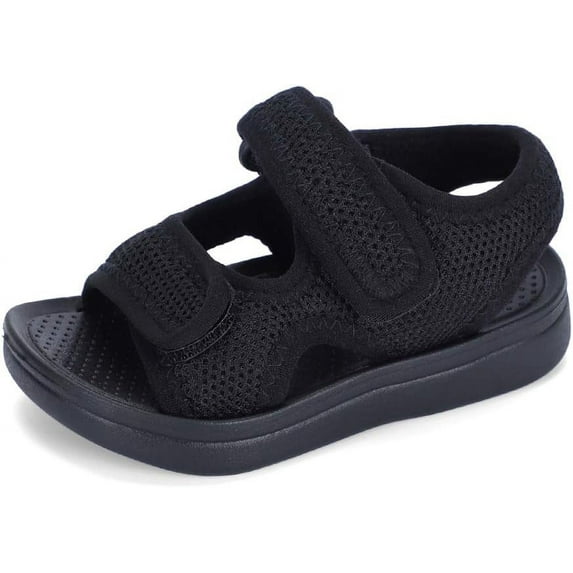 Unisex Kids Summer Slide Sandals Baby Comfort Anti-Slip Open Toe Adjustable Walking Beach Shower Shoes for Boys Girls