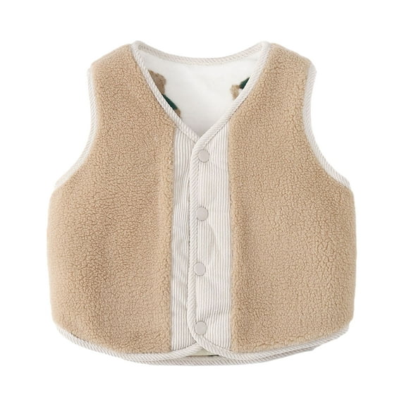 Unisex Kids Toddler Reversible Vest Warm Sleeveless Jacket Spring Winter Children Waistcoat 1-7Y