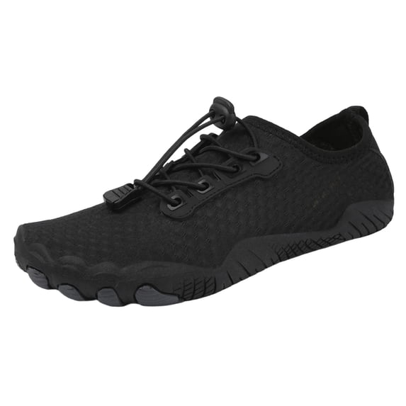 Unisex Kids' Water Shoes Quick-Dry Non-Slip Adjustable Toggle for Boys & Girls Breathable Mesh Black,Size 2.5