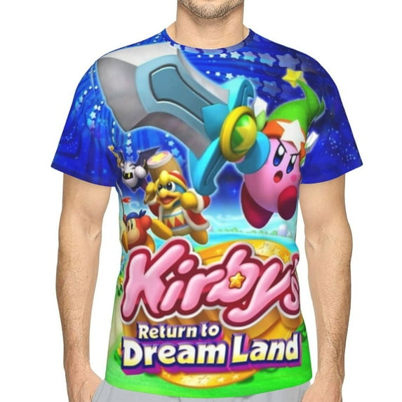 Unisex Kirby 3d Graphic Print Shirts For Mens Womens Casual Short Sleeve Tee Shirts Top