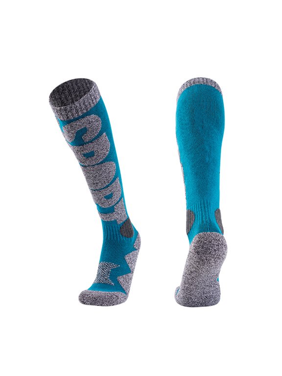 Unisex Knee High Ski Socks, Thick Warm Cushioned Socks for Snowboarding Hiking Outdoor Winter Sports