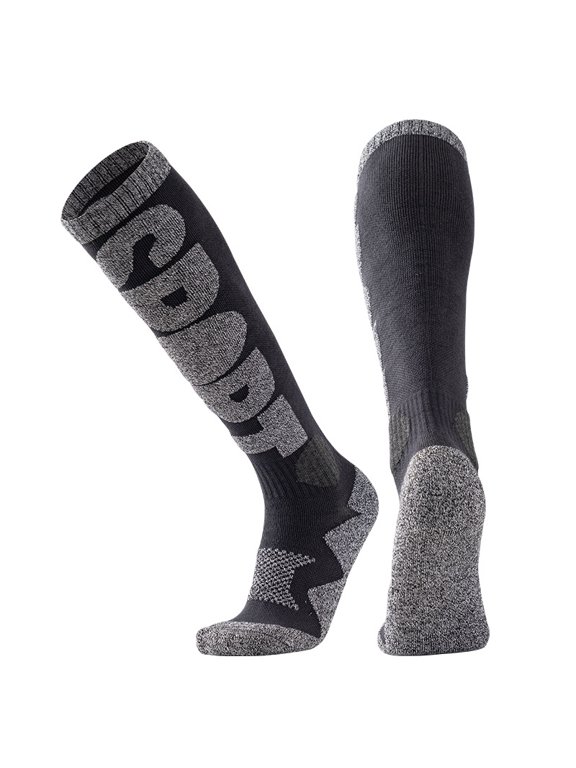 Unisex Knee High Ski Socks, Thick Warm Cushioned Socks for Snowboarding Hiking Outdoor Winter Sports