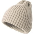 thumbnail image 1 of Unisex Knit Beanie Hats Winter Warm Stretchy Slouchy Skull Beanie Caps for Women Men (Light Khaki), 1 of 8