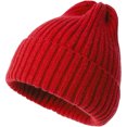 thumbnail image 1 of Unisex Knit Beanie Hats Winter Warm Stretchy Slouchy Skull Beanie Caps for Women Men (Red), 1 of 8
