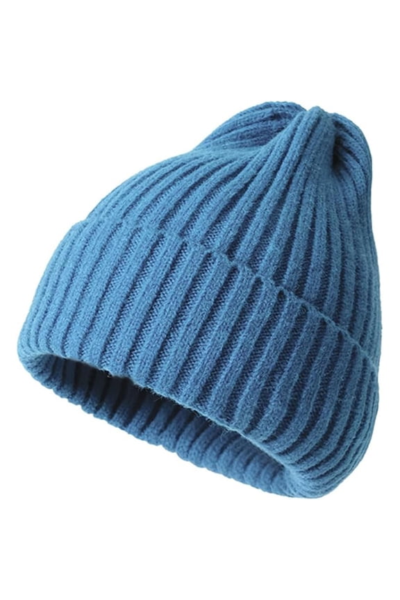 Unisex Knit Beanie Hats Winter Warm Stretchy Slouchy Skull Beanie Caps for Women Men (Sky Blue)