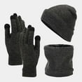 thumbnail image 1 of Unisex Knit Beanie Long Hat Scarf Gloves Set Winter Warm Gift, 1 of 5