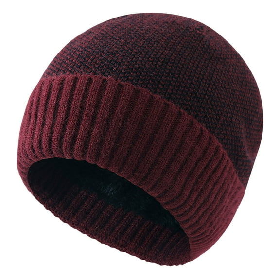 Unisex Knit Beret Hat – Thick Warm Winter Beanie Cap, Patchwork Painter Style, Fashion Casual Accessory for Cold Weather Streetwear Winter