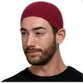 thumbnail image 1 of Unisex Knit Cotton Beanie Baberdicy Unisex Knit Breathable Cotton Beanie Kufi Cap, Breathable Kufi Cap for Men Women Red Comfortable Skull Cap Hat, 1 of 5