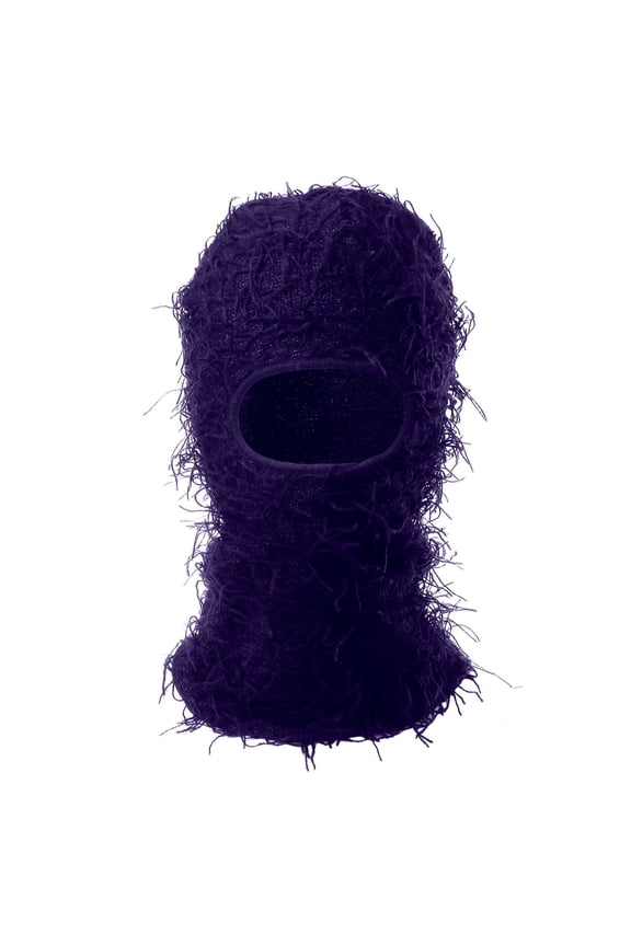 Unisex Knit Print Hood - Full Face Coverage Outdoor Headwear, Cold Shielding & Wind Blocking, Skiing Hiking Commute Hat,Size:One Size